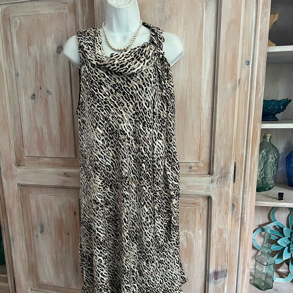 Signature by Robbie Bee Animal Print Dress Women’s 14